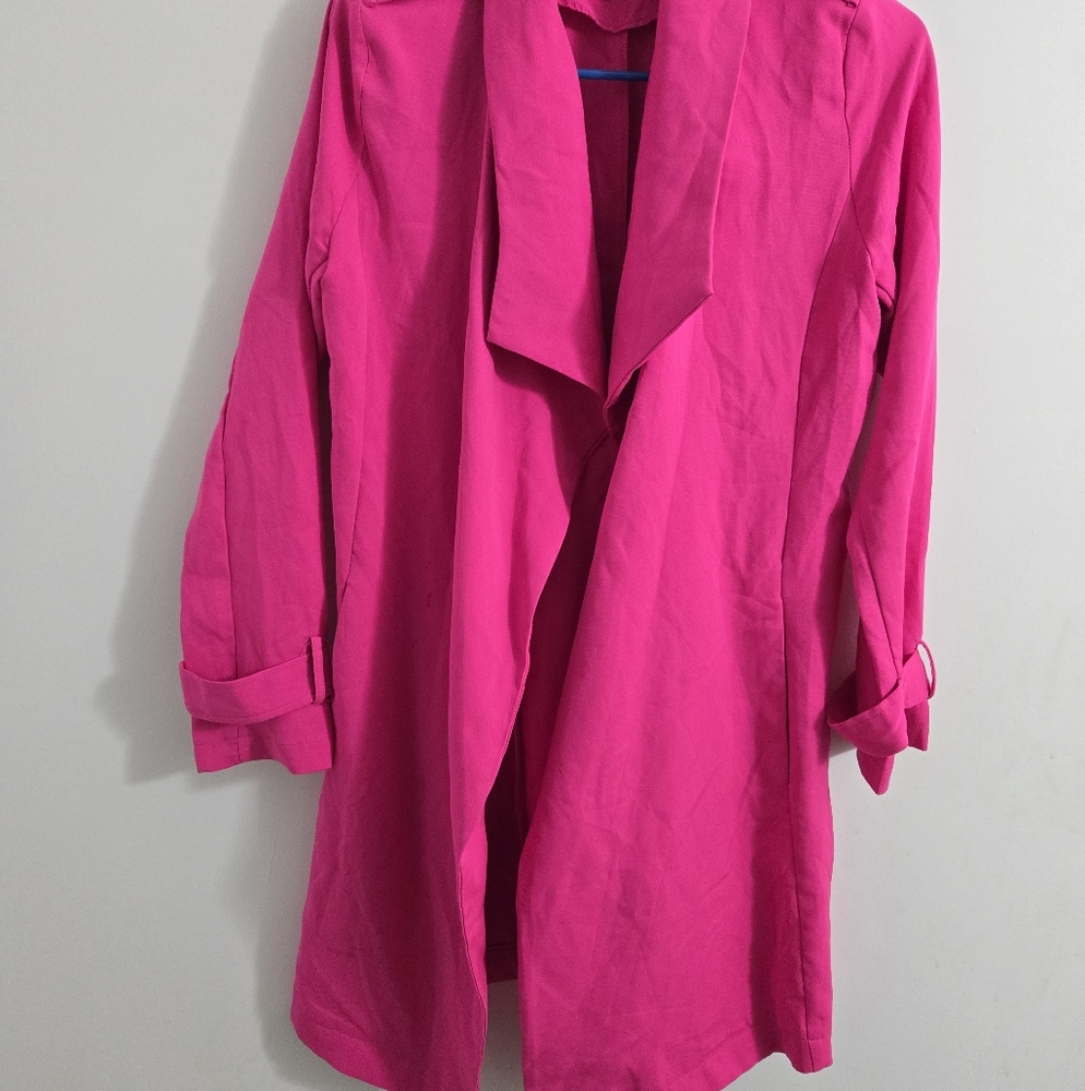 Privy Vibrant Pink Trench Coat